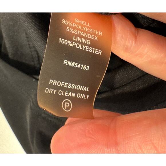 Calvin Klein Women’s Size 4 Black Beaded Evening Dress 3/4 Sleeve Keyhole Glam - Picture 7 of 8